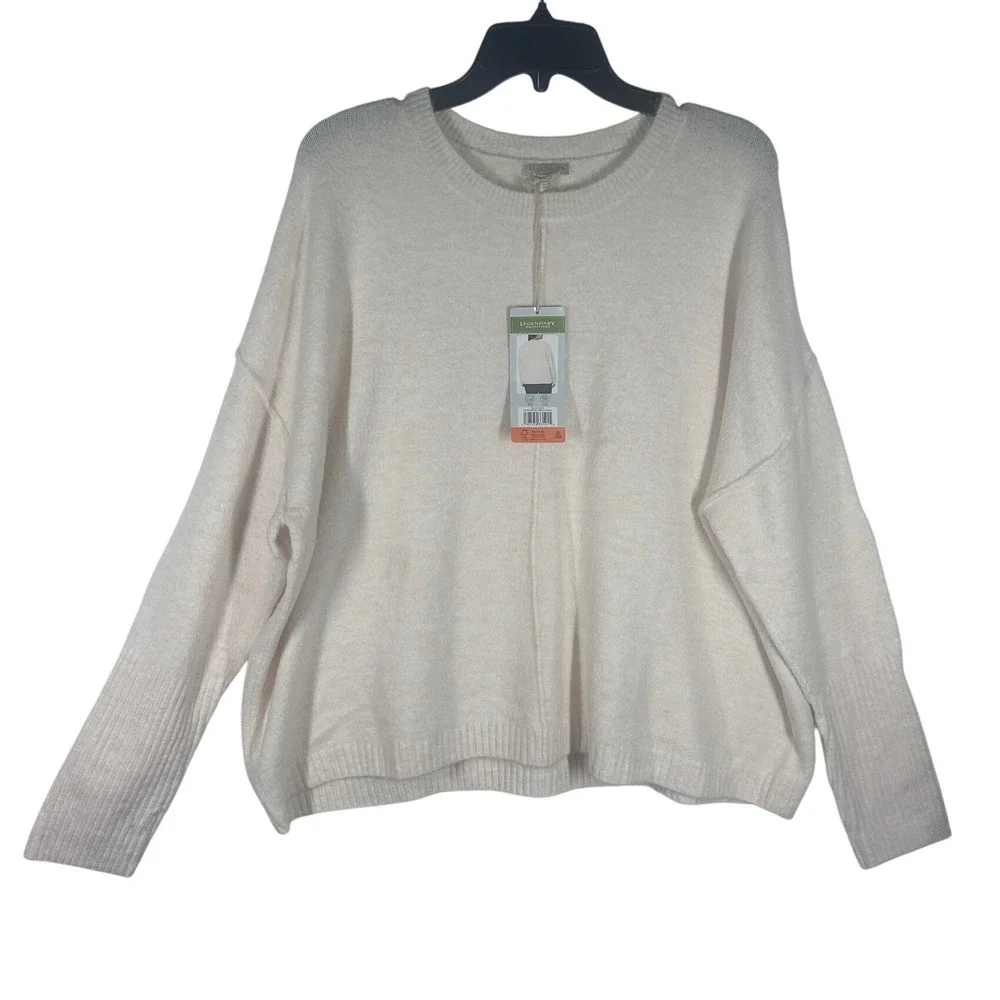 Legendary‎ Outfitters Cream Oatmeal Heather Knit Crewneck Sweater XXL Cozy NEW